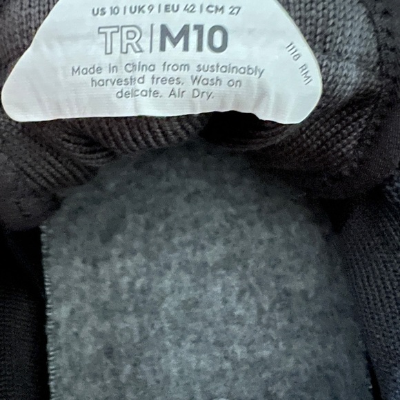 Allbirds Tree Runners Athletic Lace Up Men’s Size 10 Black - Picture 8 of 10